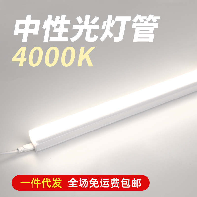 4000K neutral light t5 lamp light with light Strip Strip led natural color warm white clothing store energy saving light tube