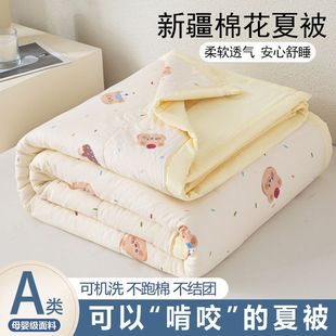 Authentic Xinjiang Cotton Summer Quilt Air-Conditioned Quilt Summer Cool Quilt Machine Washable Single and Double Student Dormitory Thin Summer Quilt