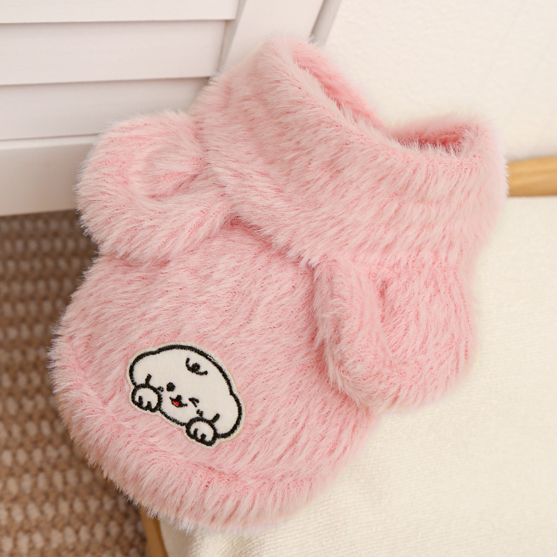 秋冬宠物仿貂绒猫咪狗狗衣服饰用品连帽马甲背心泰迪比熊柯基法斗|undefined