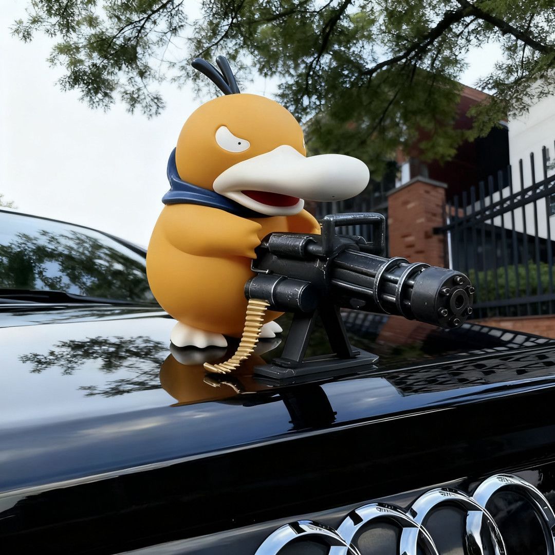 Car Ornaments, Bandit Gatling, Duck, Car Center Console Decorations, Creative Roof and Tail Ornaments, Dolls