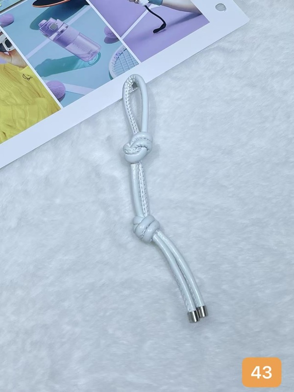 彩色皮革包包挂件创意时尚百搭diy皮绳双绳结挂饰手机钥匙扣挂饰|undefined
