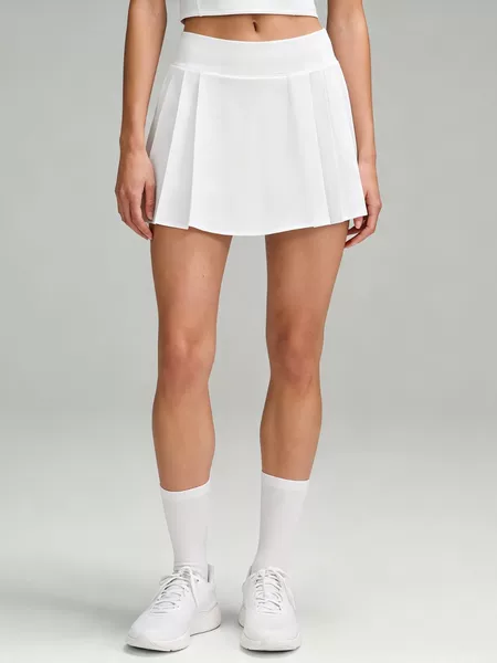 European and American cross-border high-waisted anti-exposure tennis pleated skirt, women's quick-dry fitness short skirt, outdoor sports half skirt