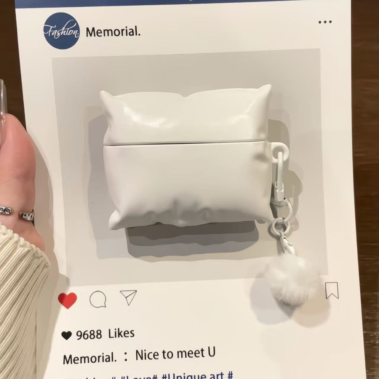 创意立体枕头适用苹果airpods1/2耳机套pro2蓝牙保护壳4代3硅胶软