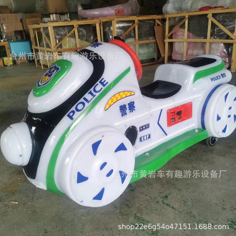 Coche de Choque Eléctrico Infantil de Plástico con Música, Temporizador y Contador para Parques y Plazas