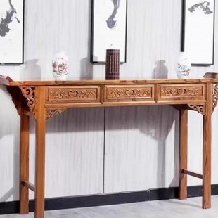 Chinese-style Solid Wood Table Table for Home Entrance Table Buddha Table God of Wealth Table Buddha Table Elm Rural Middle Hall Table