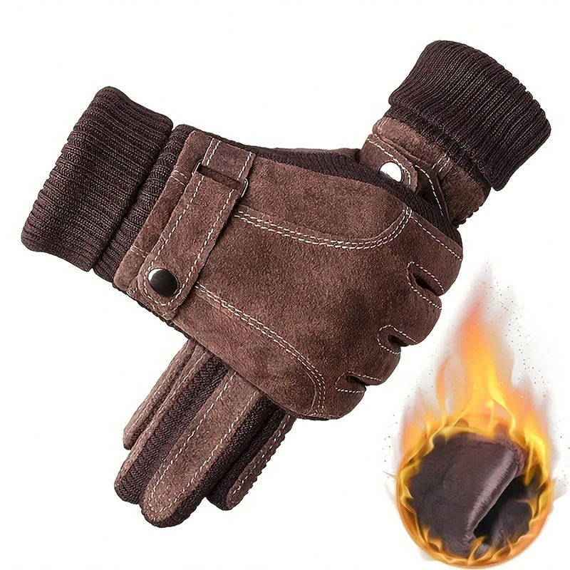 1 unidades de los hombres y las mujeres mismo cinturón hebilla Cachemira y2g viento guantes adecuados para el otoño invierno al aire libre diario desgaste caliente
