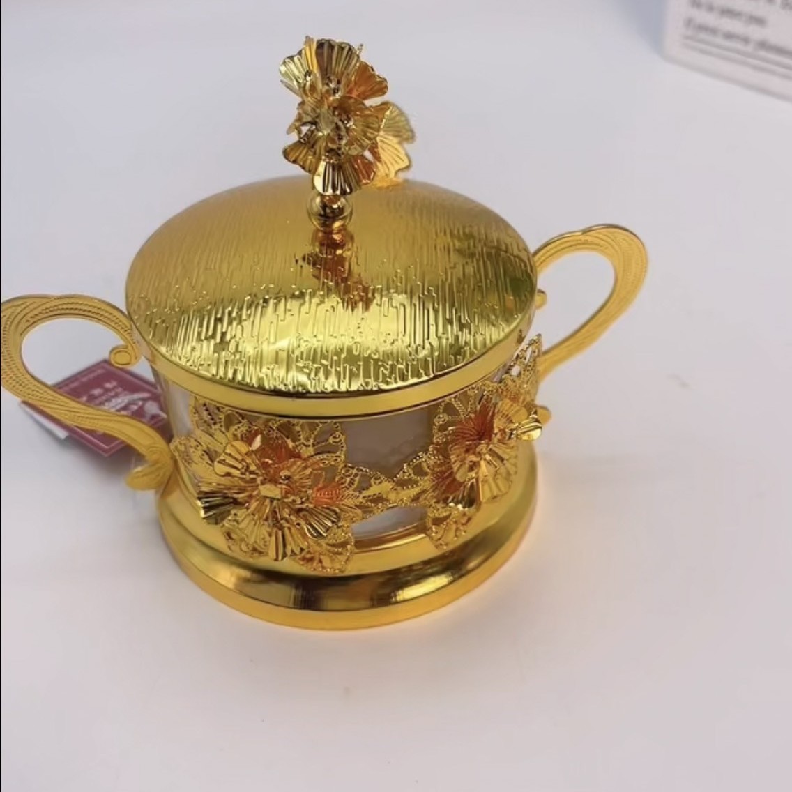 European and American Cross-Border New Metal Sugar Bowl Set with a High-End Feel, Arabian Seasoning Box, Direct from the Source Factory, Small Batch