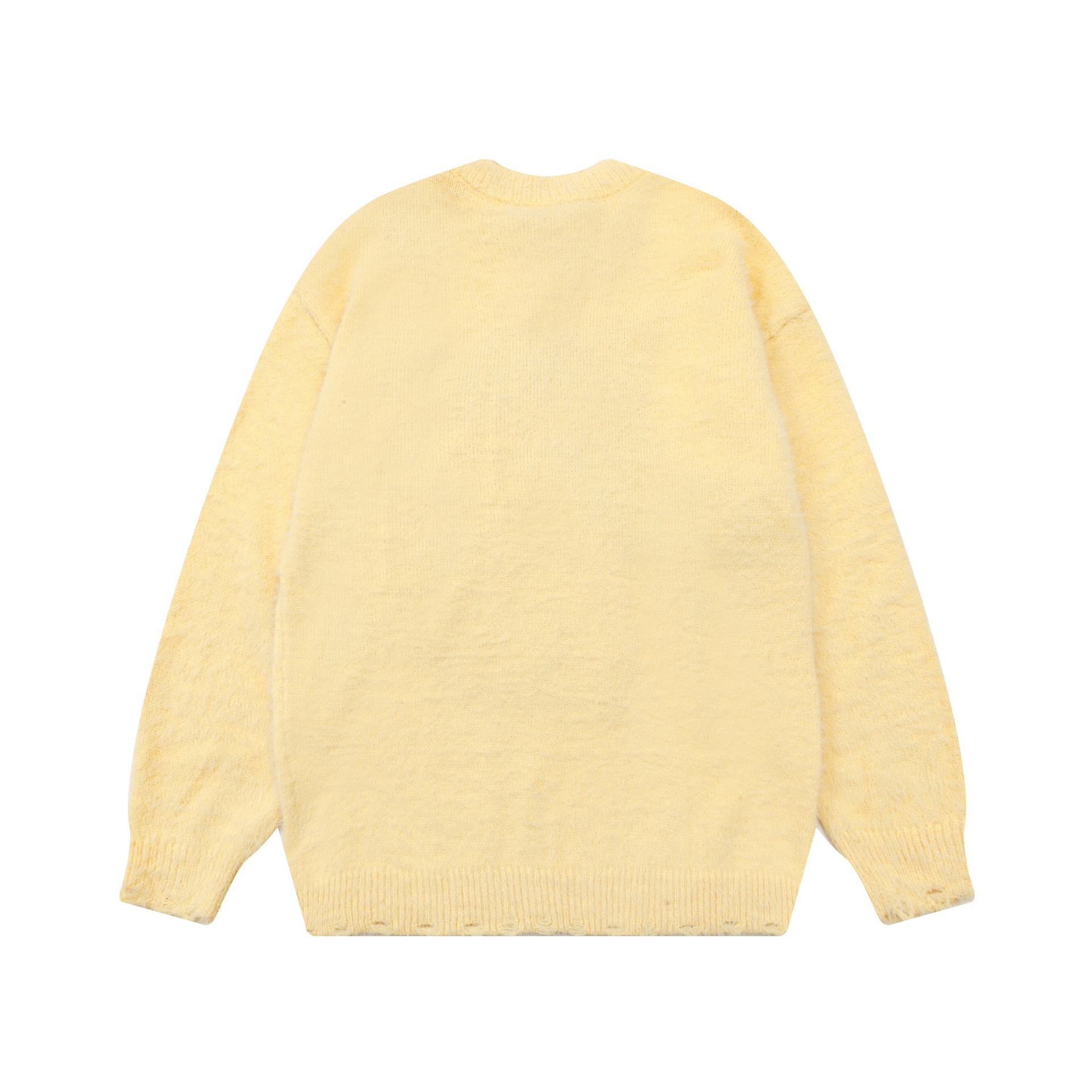 Pull oversize homme en maille avec motif dessin animé_voghion.com