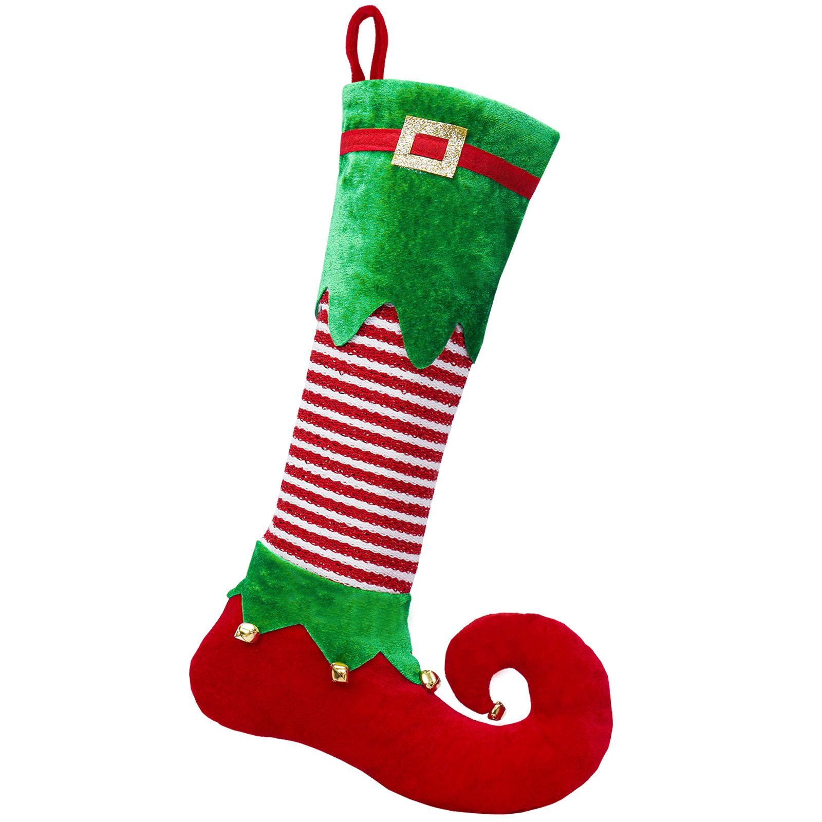 Calcetines de Navidad transfronterizos con campanas calcetines de genio chimenea de Navidad ventana de cocina regalo decoración bolsas de regalo de Navidad