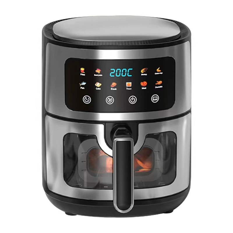 Air fryer (SILVERCREST) 8 L, see-through window, fully automatic multi-function electric fryer