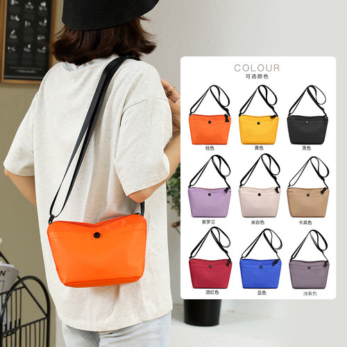 Factory Wholesale  New Fashion Casual Single Shoulder Crossbody Solid Color Small Bag Outdoor Travel Women's Bag Cross-border