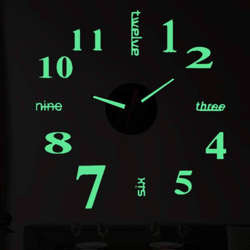 Cruz-frontera creativo acrílico Reloj de pared DIY personalizado moda 3D etiqueta de la pared Reloj de pared hogar caliente mudo reloj decorativo