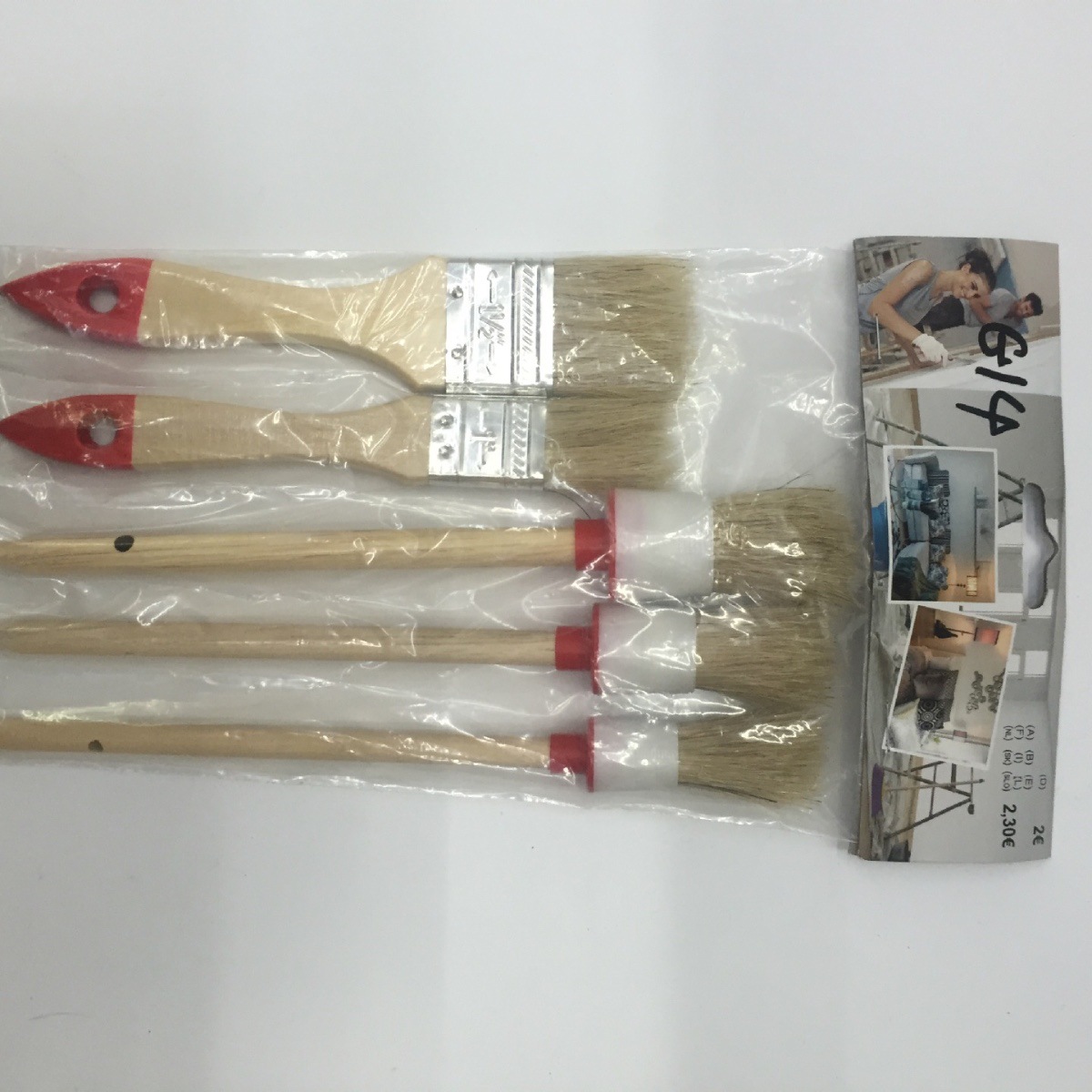 5PC套装刷油漆刷.小刷子 圆头油漆刷套装 厂家直销