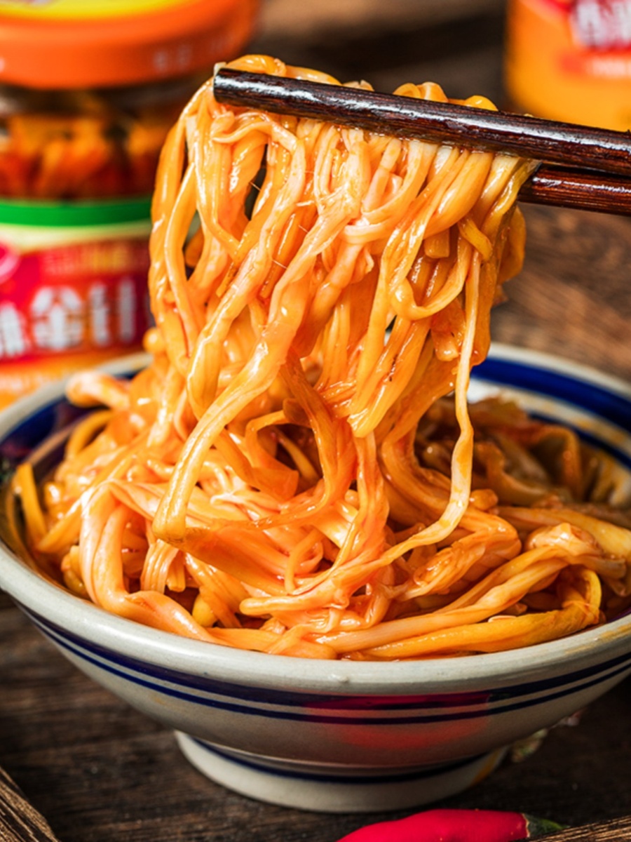 HC Huichuan Red Oil Enoki Mushrooms Snack Spicy Enoki Mushroom 175g Side Dish Appetizer Sichuan Pickles