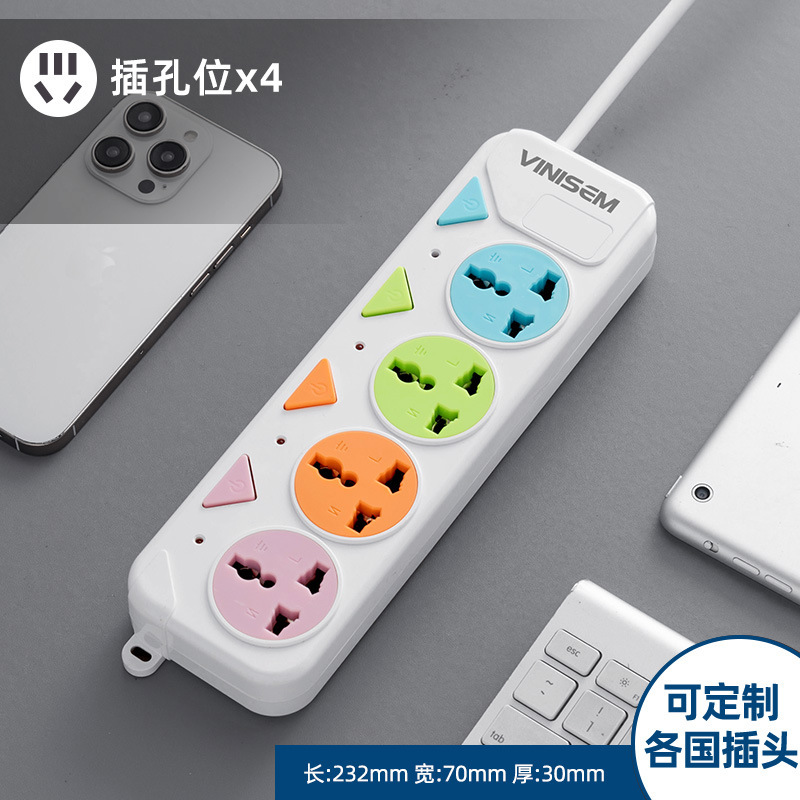 Comercio exterior con zócalo multifuncional USB enchufe de fila del sudeste asiático interruptor independiente placa de conexión de orificio universal placa de conexión de color