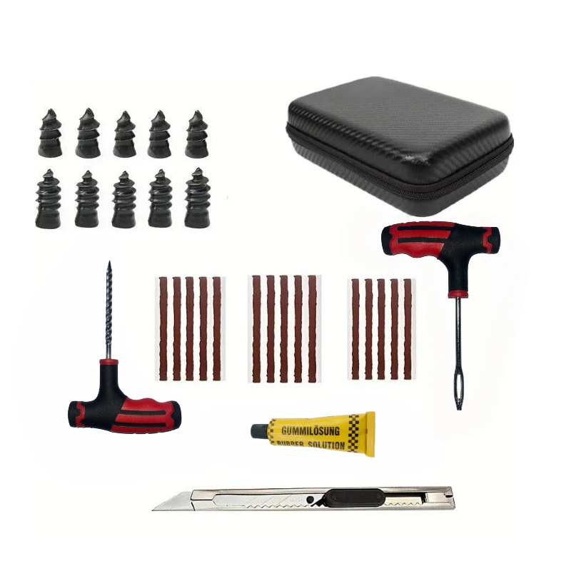 Cross-border car tire repair tool set, 45-piece car tire repair kit, electric vehicle vacuum tire repair tool