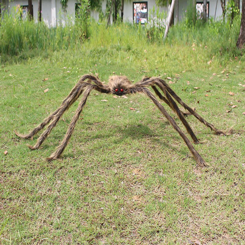 Decoraciones de Halloween simulación de gran araña decoración de la casa embrujada props de decoración de fantasmas fiesta de hechicería araña de peluche al por mayor