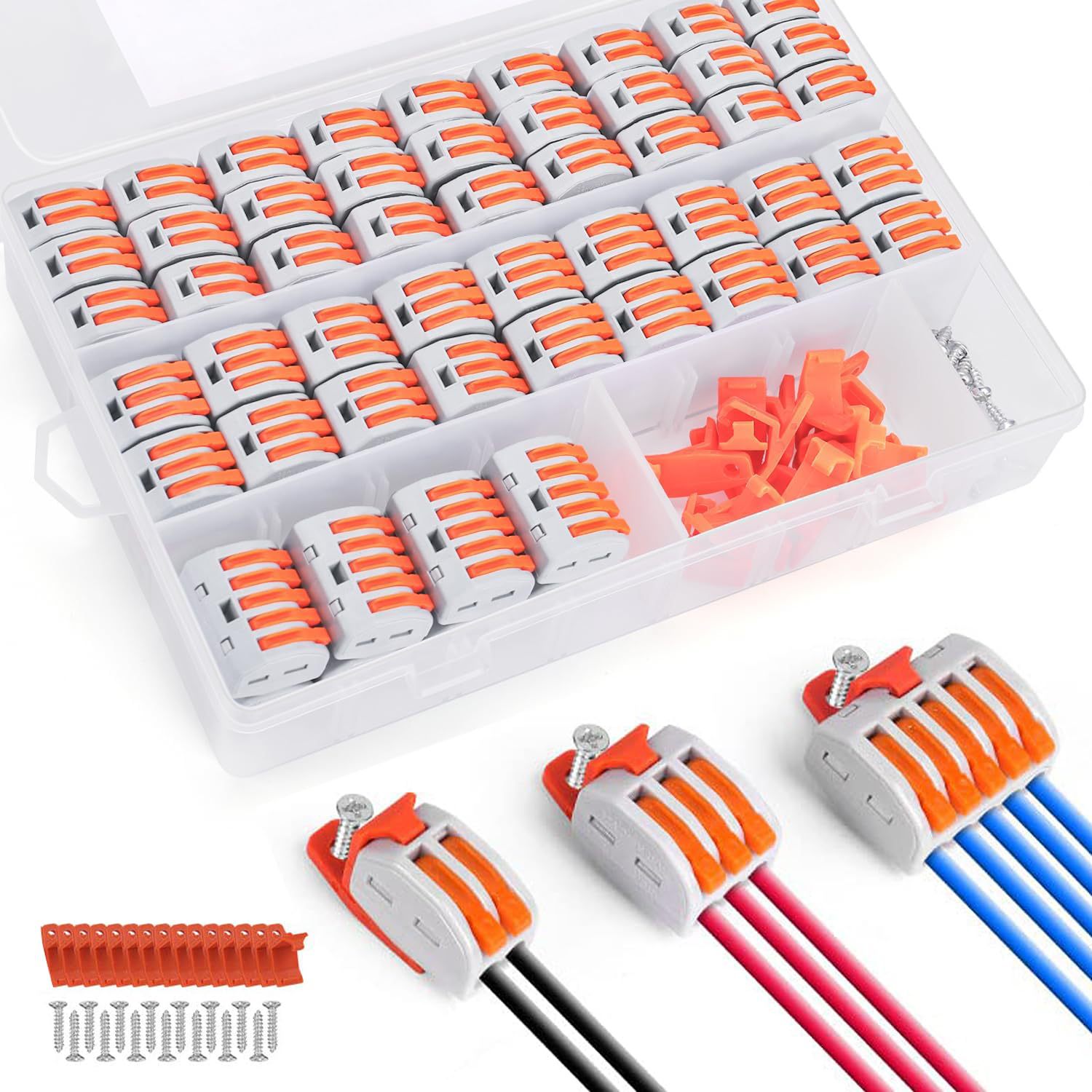 120 Pieces Cable Connectors, Connection Terminals with Drive