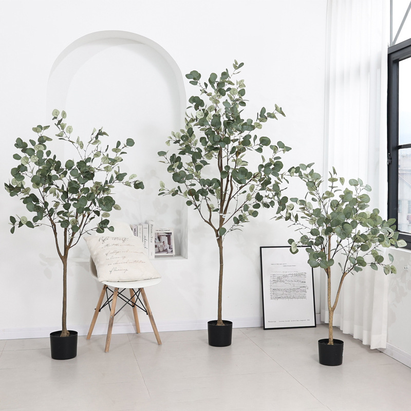 Simulated Eucalyptus Trees, Home Office Window Floor-Standing Potted Plants, Decorative Green Plants, Artificial Money Trees Wholesale Simulated Eucalyptus Trees, Home Office Window Floor-Standing Potted Plants, Decorative Green Plants, Artificial Money Trees Wholesale