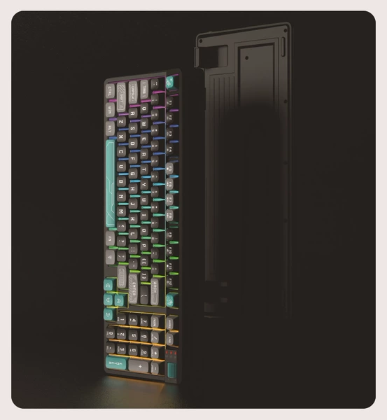 K97 Black and Green Rainbow Glowing