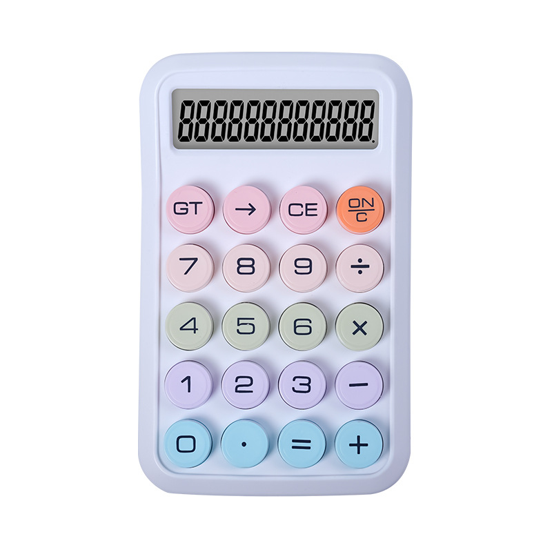 Calculadora de dopamina de 12 bits calculadora de pantalla grande teclado mecánico redondo computadora de examen de estudiantes portátil