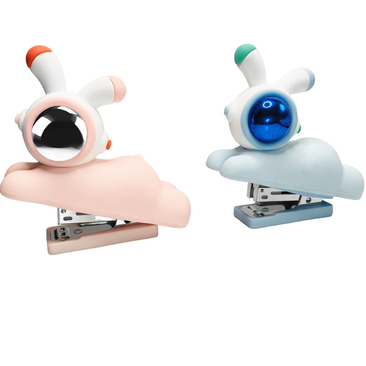 Grapadora de estilo conejo creativo Grapadora de oficina 3D Dibujos animados lindo estudiante Papelería Juego de grapadora al por mayor