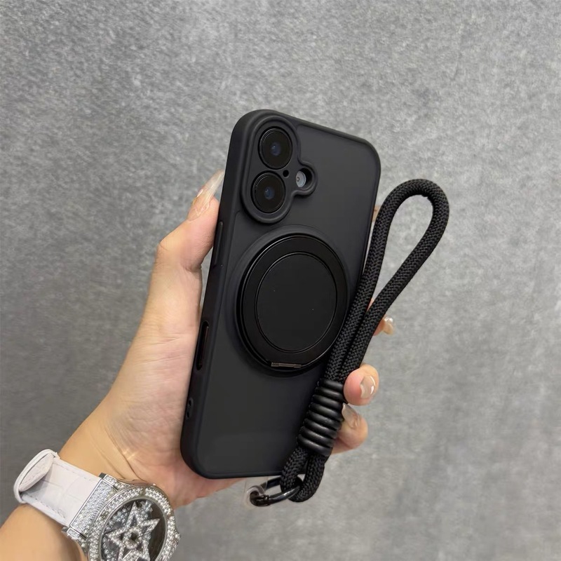 360磁吸旋转支架适用iPhone17promax手机壳苹果16磨砂14/15带挂绳|undefined