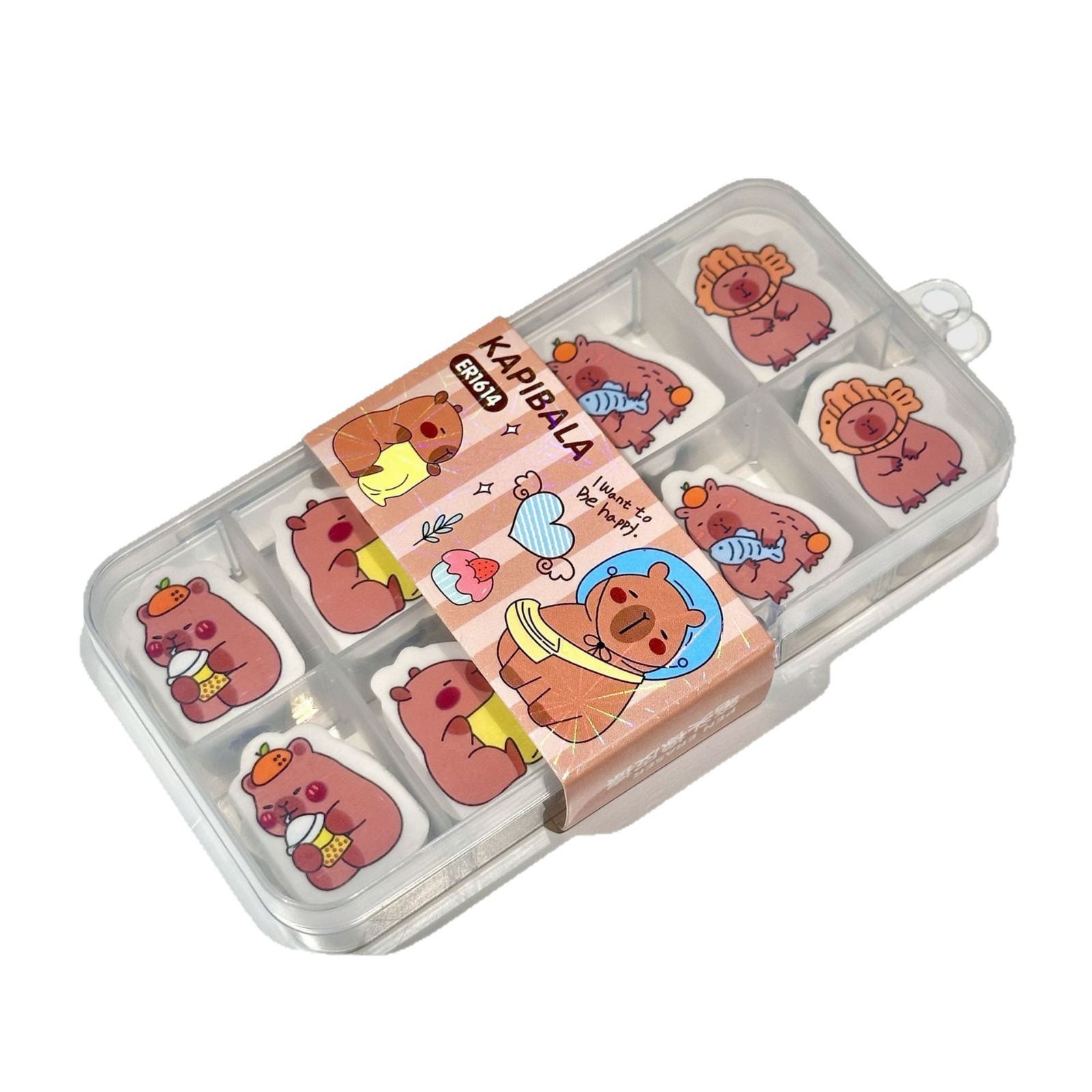 Kapibala borrador estudiante lápiz de alto valor capibara recompensa del día del niño regalo creativo de la temporada escolar