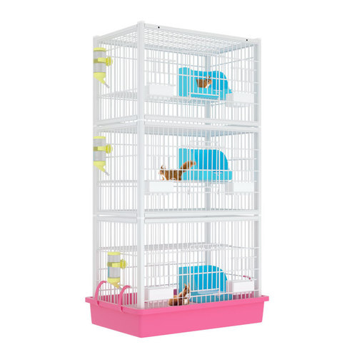 Encrypted golden flower squirrel cage, devil squirrel cage, three-story villa, chinchilla, flower-branch rat, urine-proof rabbit cage, mink cage, bird cage