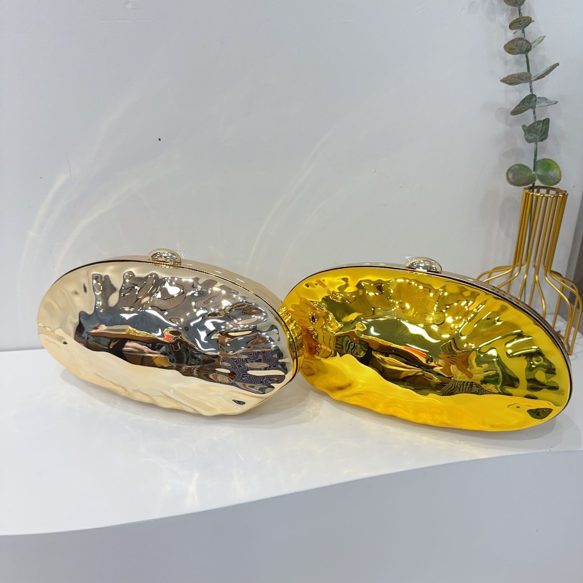 Bolsas de cena transfronterizas bolsas de mano de dama bolsas de bloqueo de mármol bolsas de acrílico bolsas de cadena huevo de ganso bolsas de cena