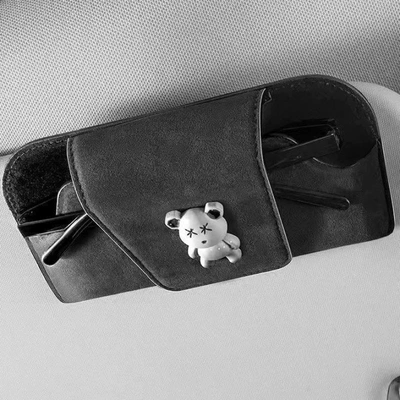 Car Glasses Clip/Bill Clip Holder Car Driver's Sunglasses Holder - black-violent-bear-glasses-frame