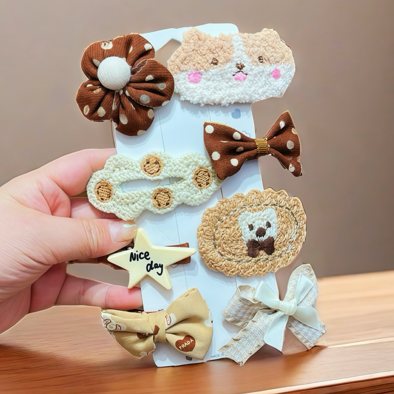 Niños peluche clip de cabello otoño invierno niñas clip de cabello lindas niñas bebés 2023 nuevo conjunto de accesorios para el cabello