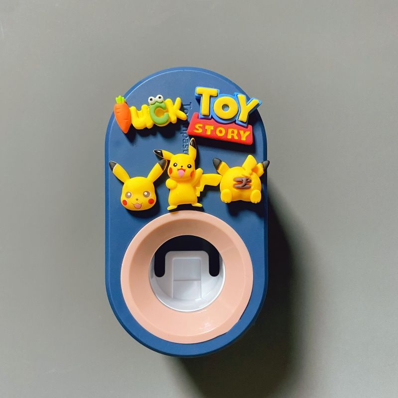 Automático de pasta de dientes exprimidor de dibujos animados de los niños lindo Punch-libre almacenamiento rack clip de pasta de dientes exprimidor diario diverso suministro