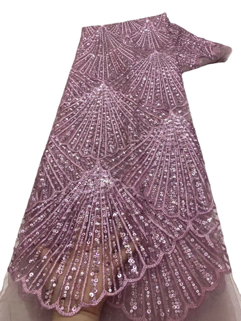 Vestido de novia francés tela de tubo de cuentas patrón de vietilla vestido de lentejuelas vestido de novia de encaje JX2485 image 5
