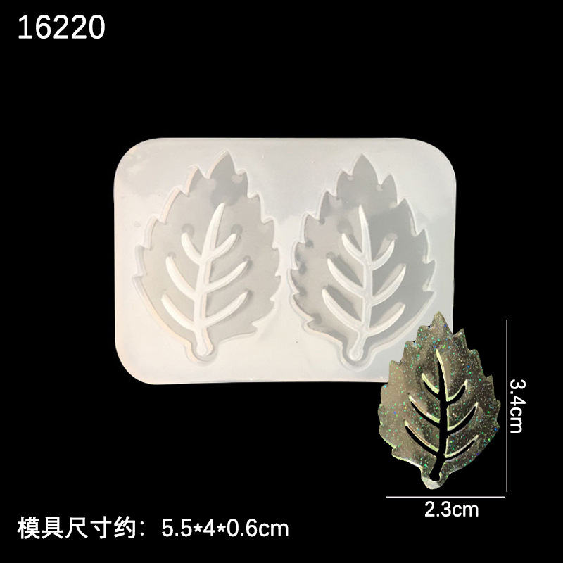 Espejo de cristal epoxi molde DIY hecho a mano paquete material epoxi joyería hoja oso cabeza libélula barba fresa