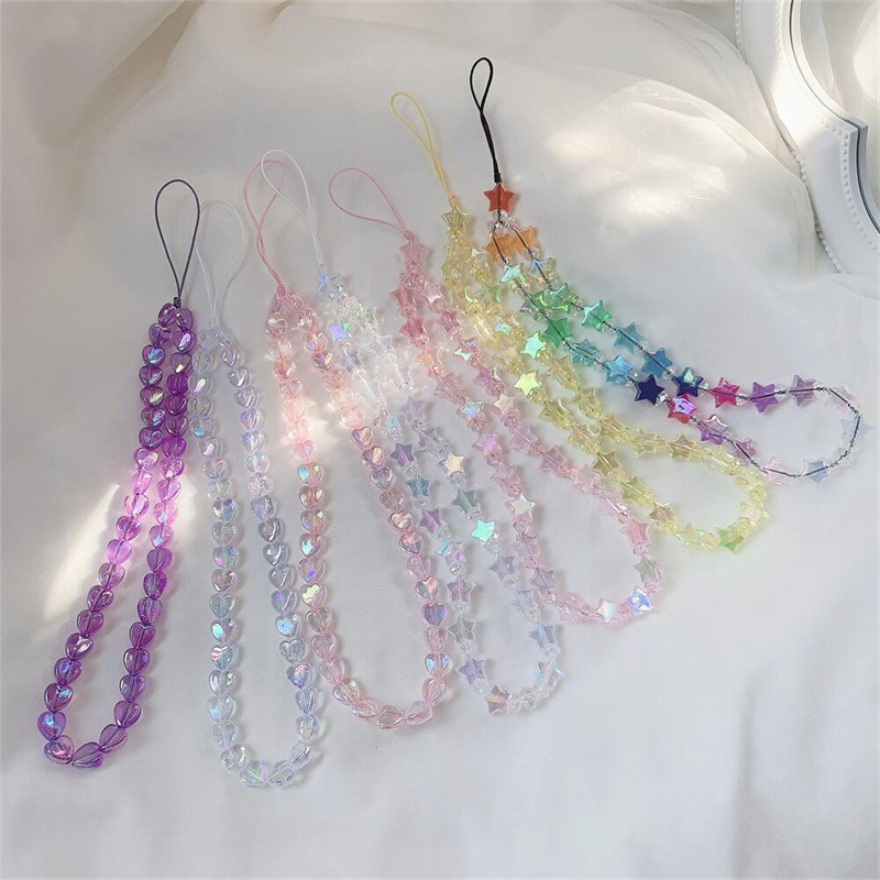 10g Weight Mobile Phone Chain Classification 1 Piece Quantity Daily Occasion Acrylic Material Star Pattern Vacation, Simple Style Style 1 Piece Vacation Simple Style Star Acrylic Mobile Phone Chain 2