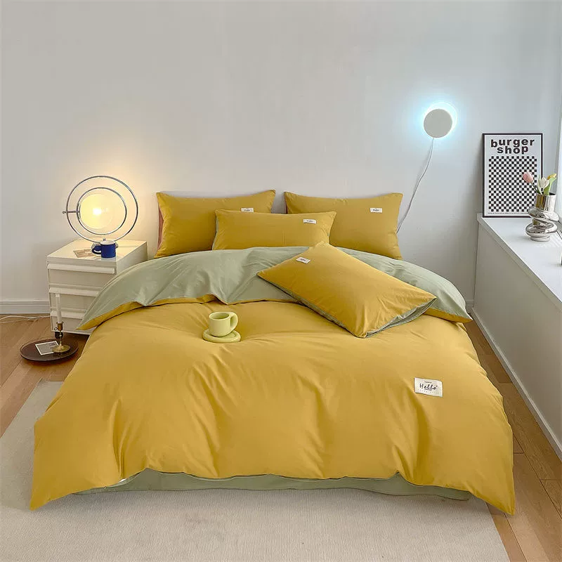 Set, sheet, bedspread, simple and elegant design, 4 piece set, 3 piece set