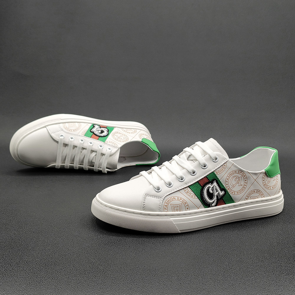 Sneakers da uomo, trendy, versatili, strass, scarpe casual da uomo, pelle, scarpe alla moda da uomo, scarpe europee, scarpe da uomo, scarpe con suola morbida_voghion.com