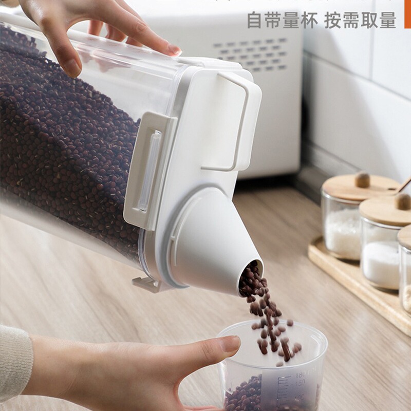 日式四扣米桶密封储粮桶五谷杂粮厨房收纳密封罐食品级防潮保鲜盒|undefined