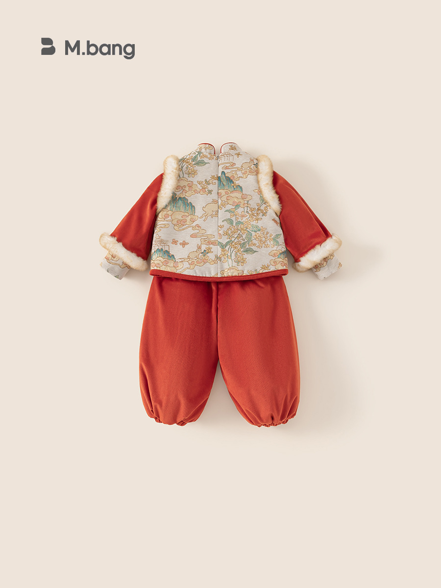 Yubao ropa infantil de niñas nuevo set de ropa de invierno chino ropa de Año Nuevo para niños niñas Tang ropa de dos piezas