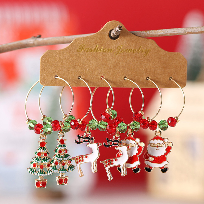 23g Weight Travel, Daily Occasion Christmas Festival Women's Gender Cute Style Cute Earring Sets 3