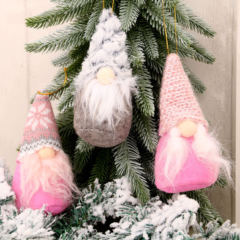 Transfronterizo nuevo traje de Navidad sin rostro bosque profundo ancianos Nordic enano felpa pequeño colgante regalo de Santa Claus