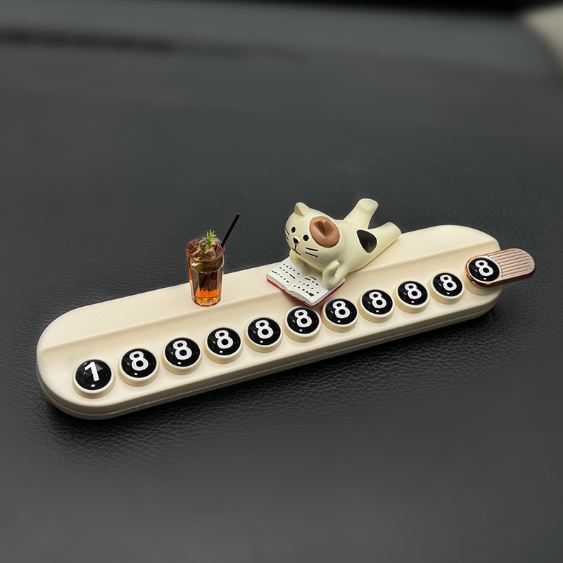 Tarjeta de teléfono móvil de coche, placa de estacionamiento, placa de matrícula temporal de coche, placa de matrícula de coche creativa, decoración de serie