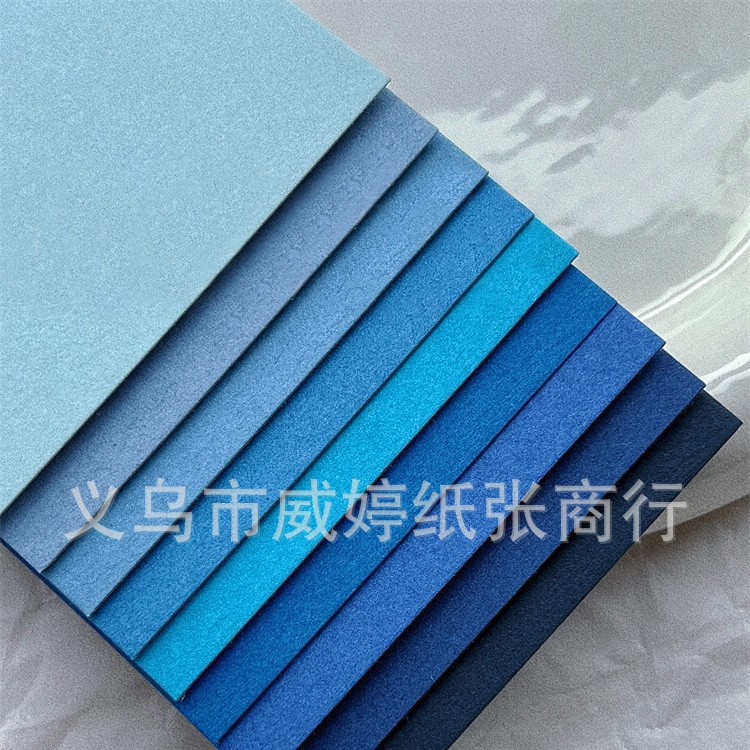 Papel de madera azul, papel artístico de color DIY, anillo artesanal, papel de textura