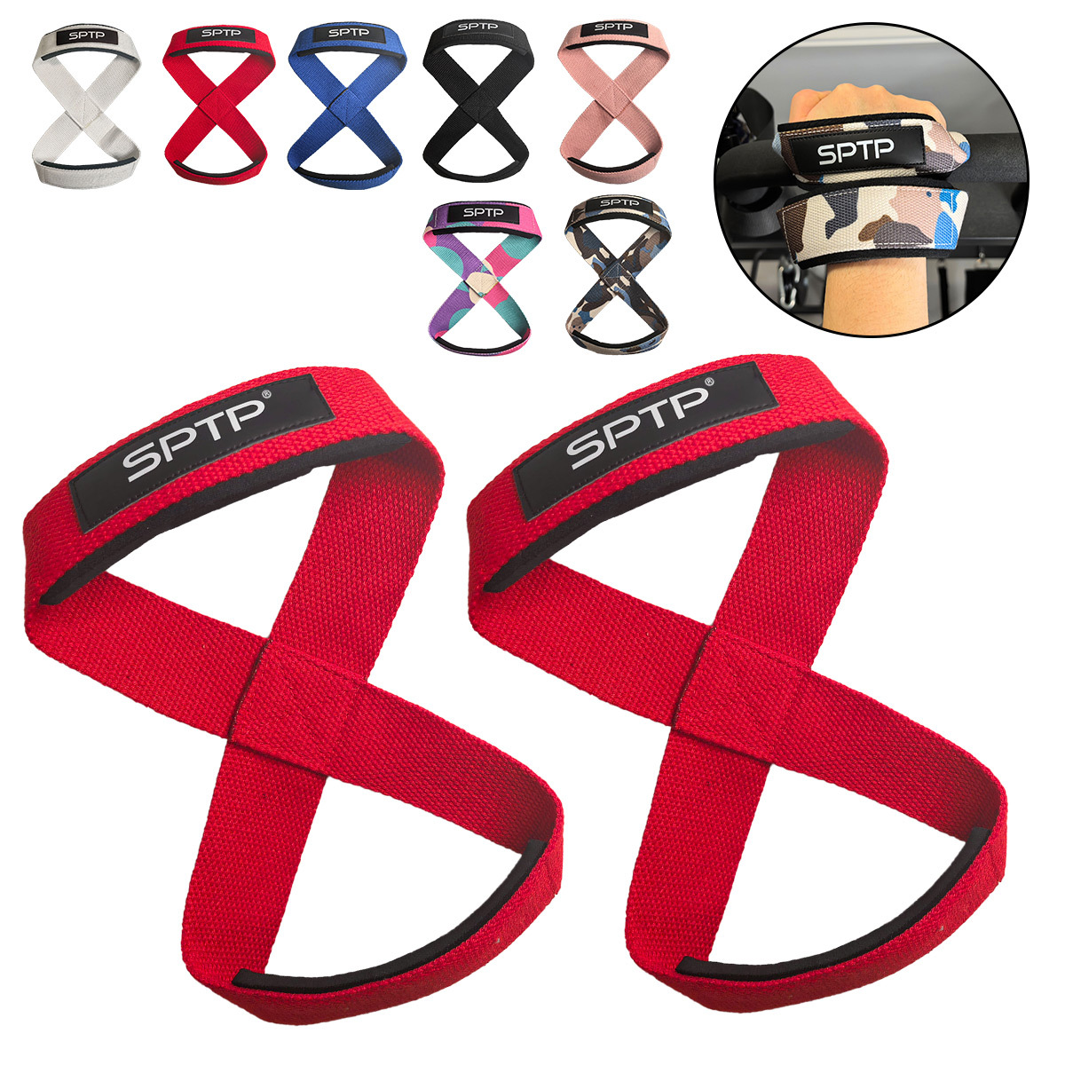 Sports Booster Band 8-shaped Strap Hard Pull Belt Pull-up Fitness Gloves Fitness Wrist Bracer Hard Sleeper Push Wrist Band