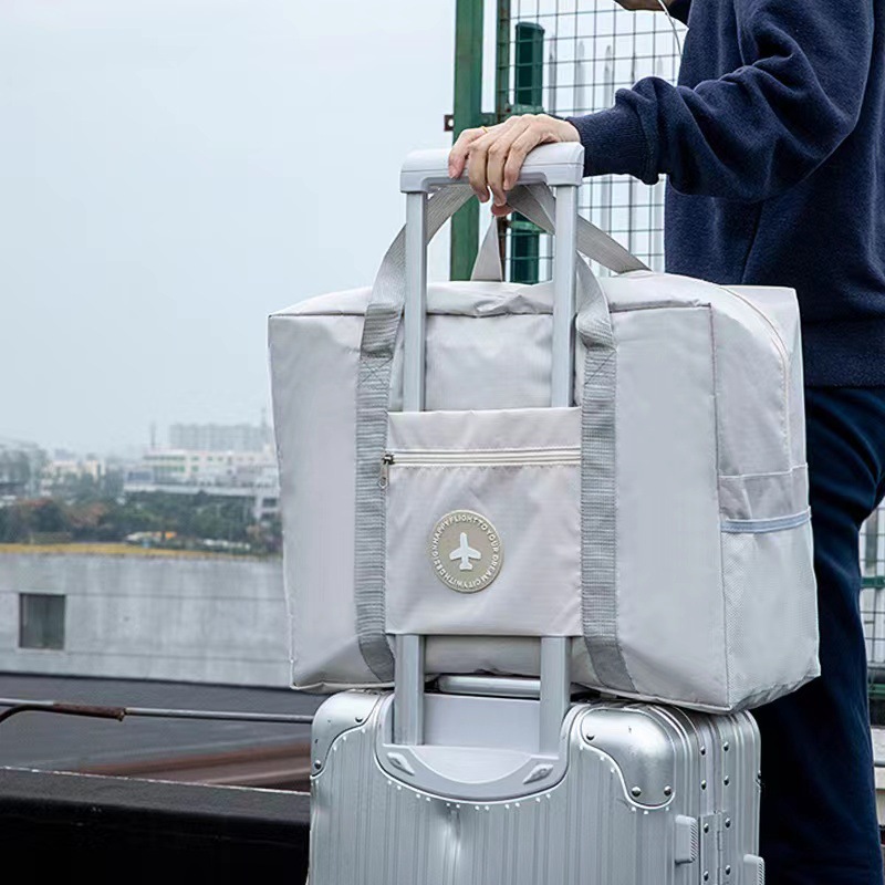 大容量折りたたみハンドバッグフライヤーバッグキャリーバッグプルオーバー旅行鞄コットン衣類整理収納袋|undefined