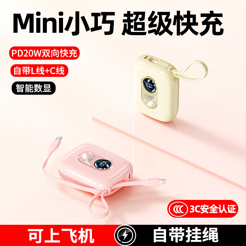 공장 도매 자체 라인 미니 보조배터리 10000mah 대용량 이동 전원 슈퍼 고속 충전 로고