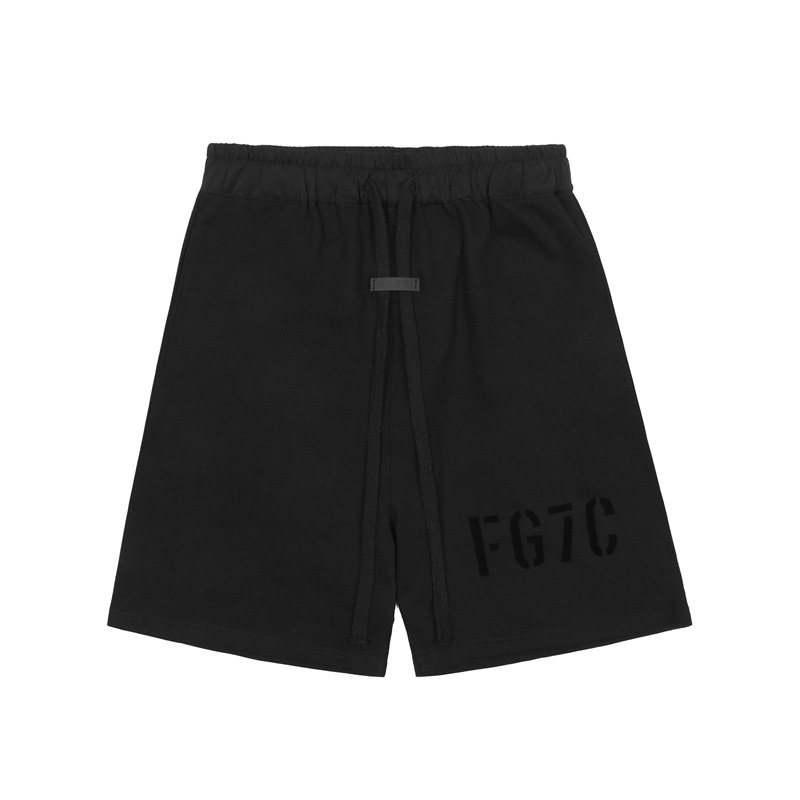 Pantalones Cortos con Cordón FG7C de Tela de Rizo Holgados para Verano image 2