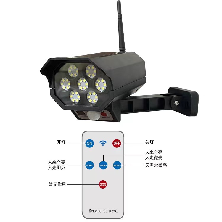 태양 광 시뮬레이션 모니터링 빛 가짜 카메라 인체 유도 빛 홈 도로 조명 안뜰 방수 가로등