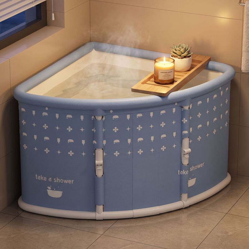 Cross-Border Triangular Foldable Bathtub for Adults and Children, Fan-Shaped Soaking Tub for Bathing, Home Use Bath Tub Cross-Border Triangular Foldable Bathtub for Adults and Children, Fan-Shaped Soaking Tub for Bathing, Home Use Bath Tub